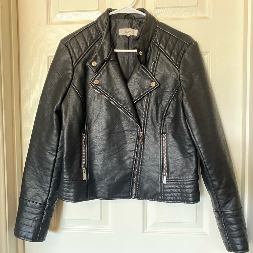 Black Leather Biker Jacket